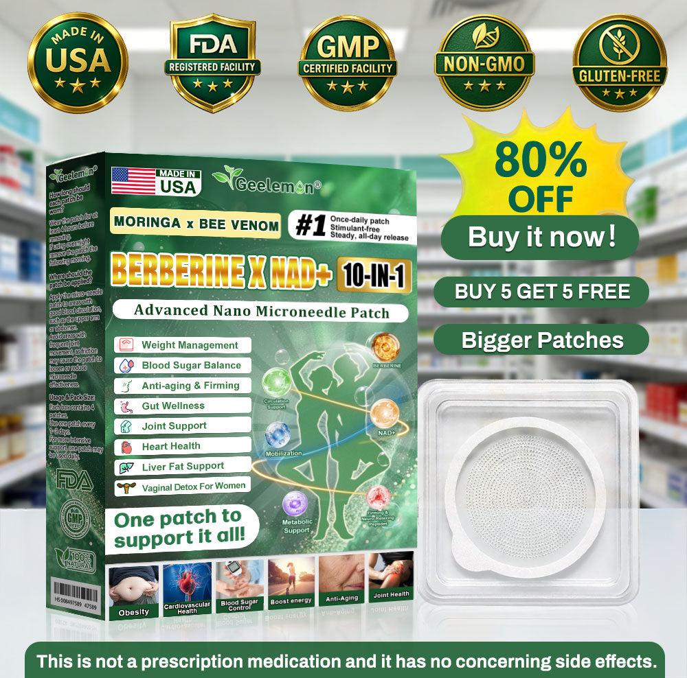 𝐎𝐟𝐟𝐢𝐜𝐢𝐚𝐥 𝐍𝐙 𝐒𝐭𝐨𝐫𝐞 🇳🇿 | 🧑‍⚕️🩺 𝐆𝐞𝐞𝐋𝐞𝐦𝐨𝐧® Moringa · Berberine × NAD+ 𝟏𝟎-𝐢𝐧-𝟏 𝐀𝐝𝐯𝐚𝐧𝐜𝐞𝐝 𝐍𝐚𝐧𝐨 𝐌𝐢𝐜𝐫𝐨𝐧𝐞𝐞𝐝𝐥𝐞 𝐏𝐚𝐭𝐜𝐡 — 𝐎𝐧𝐜𝐞 𝐃𝐚𝐢𝐥𝐲, 𝐕𝐢𝐬𝐢𝐛𝐥𝐞 𝐑𝐞𝐬𝐮𝐥𝐭𝐬 𝐢𝐧 𝟕 𝐃𝐚𝐲𝐬