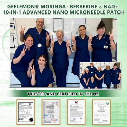 𝑮𝒆𝒆𝑳𝒆𝒎𝒐𝒏® 𝑴𝒐𝒓𝒊𝒏𝒈𝒂 · 𝑩𝒆𝒓𝒃𝒆𝒓𝒊𝒏𝒆 × 𝑵𝑨𝑫+ 10-𝒊𝒏-1 𝑨𝒅𝒗𝒂𝒏𝒄𝒆𝒅 𝑵𝒂𝒏𝒐 𝑴𝒊𝒄𝒓𝒐𝒏𝒆𝒆𝒅𝒍𝒆 𝑷𝒂𝒕𝒄𝒉(Just once a day, visible changes in 7 days) For obesity, cardiovascular health, diabetes, sleep apnea, thyroid gland, intestinal health, joint problems and more